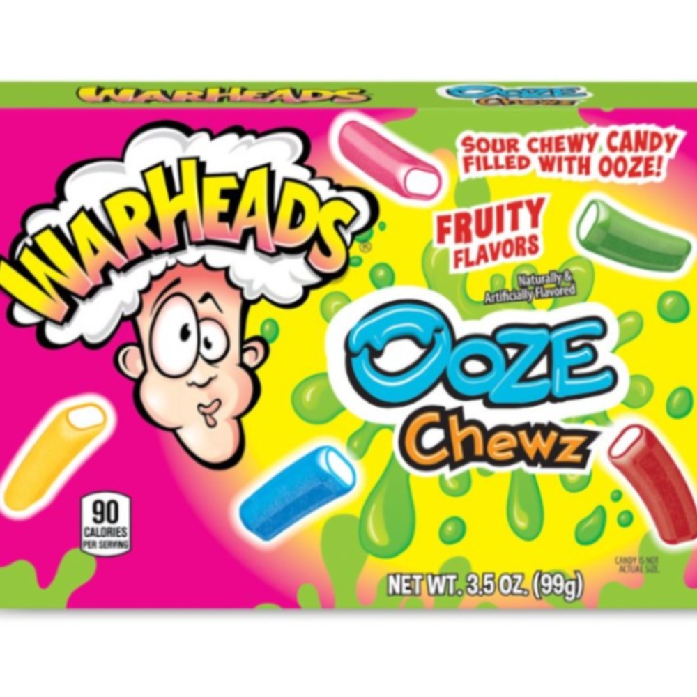 Warheads Ooze Chewz Fruity Flavours Theatre Box