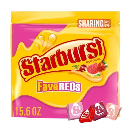 Starburst Minis Sharing Size- Fave Reds Flavour Big Size