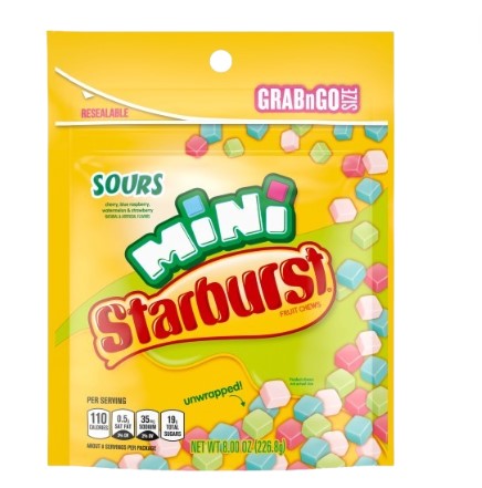 Starburst Minis Grab and Go Size - Sours