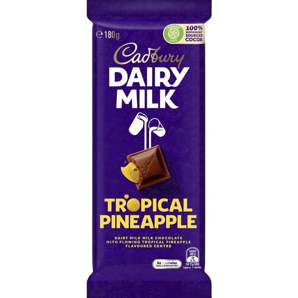 Cadbury Dairy Milk Tropical Pineapple Chocolate Block