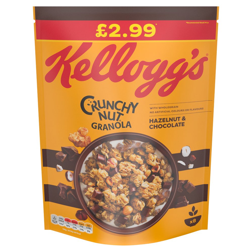 Kellogg's Crunchy Nut Granola Hazelnut and Chocolate