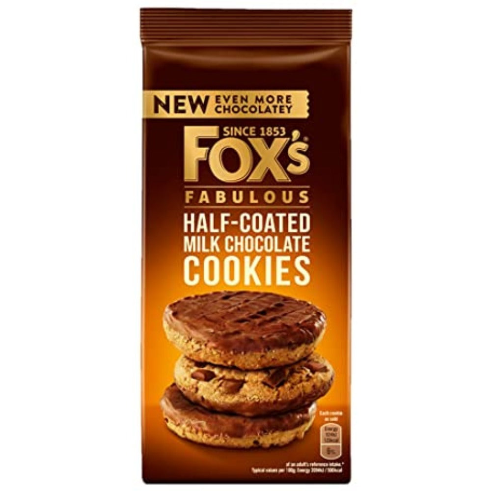 Fox's  Fabulous Cookies - Half Coated Milk Chocolate