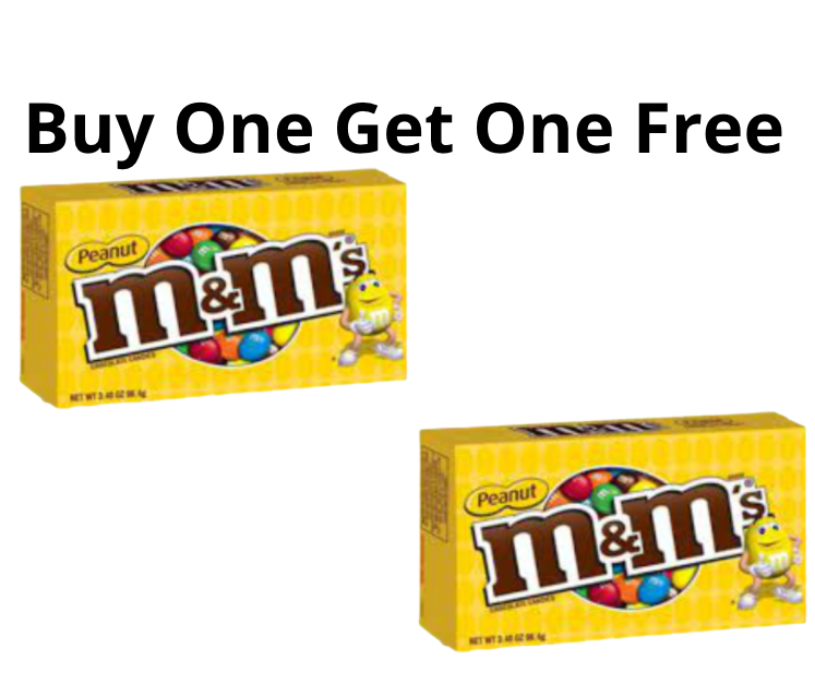 M&M's Milk Chocolate With Peanut Theatre Box BOGO Offer