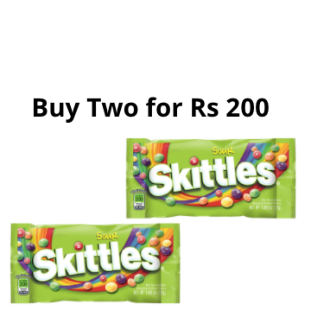 Skittles - Crazy Sours Two for Rs 200