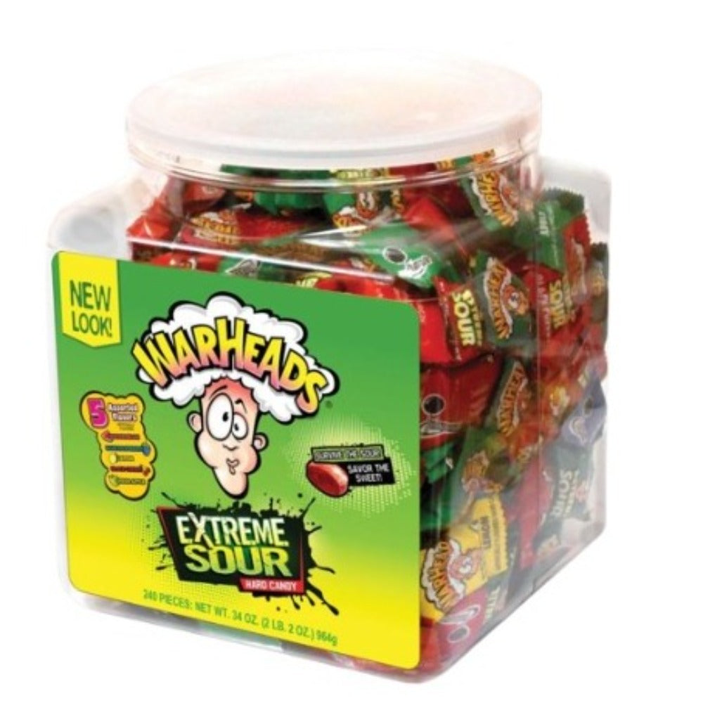 Warheads Hard Candy Extreme Sour Big Jar (964G)