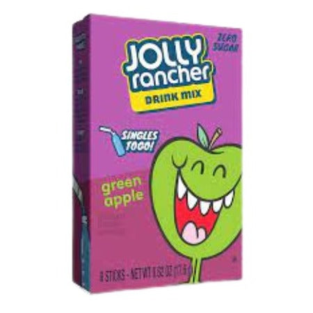 Jolly Rancher  Zero Sugar  Drink Mix Singles to Go- Green Apple